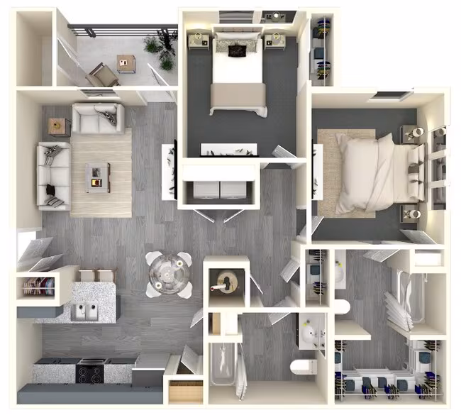 Two Bed Two Bath floor plan